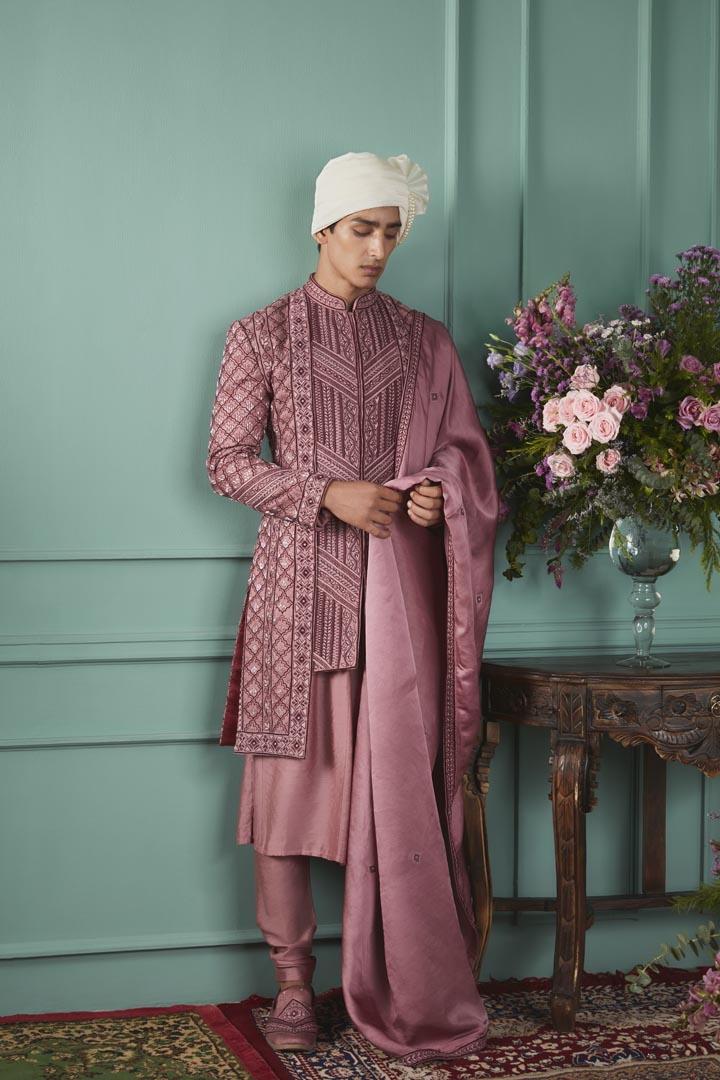 Deco Rose Sherwani Set