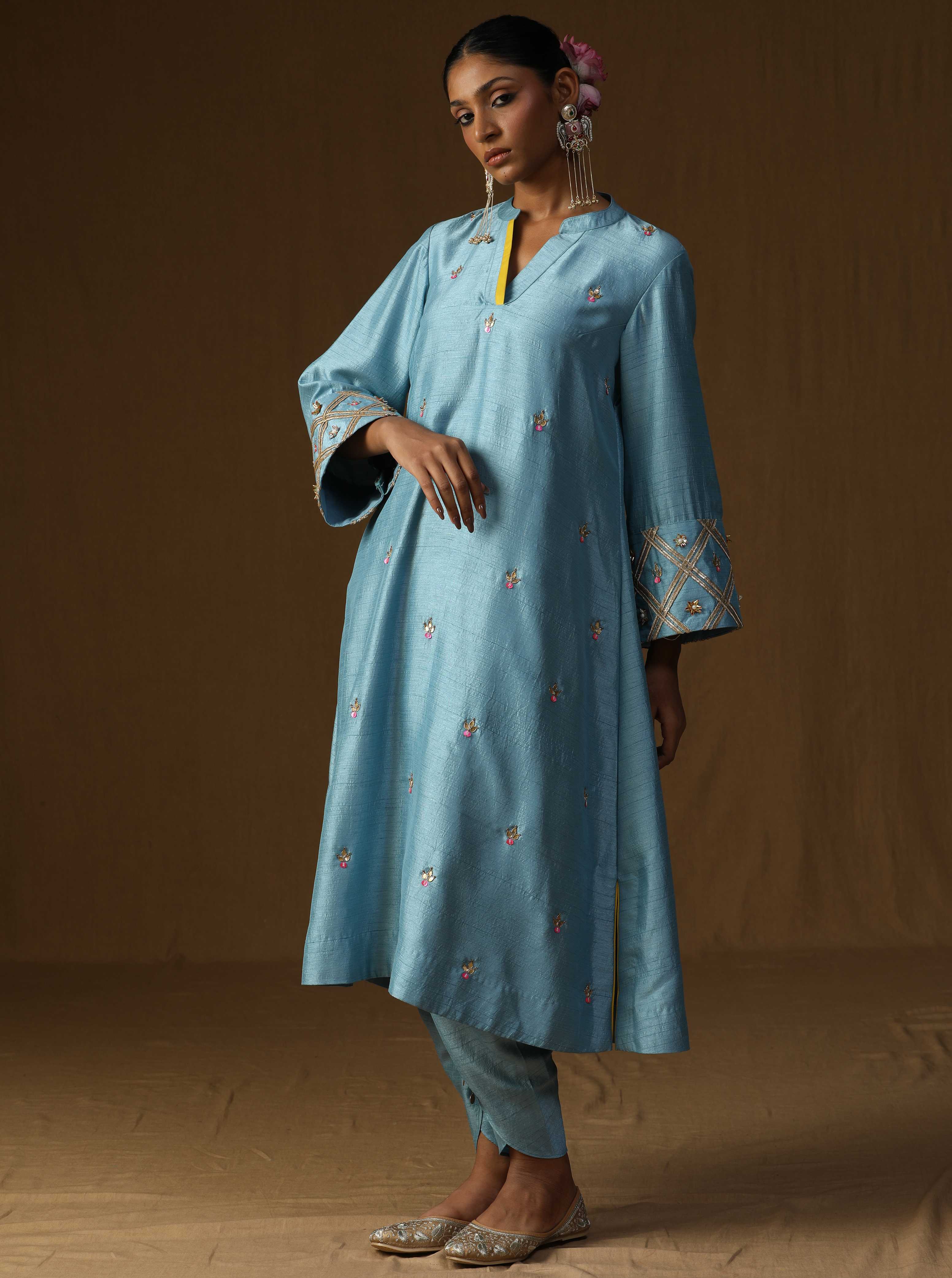 Chitra � Komal Firozi Embroidered Suit Set