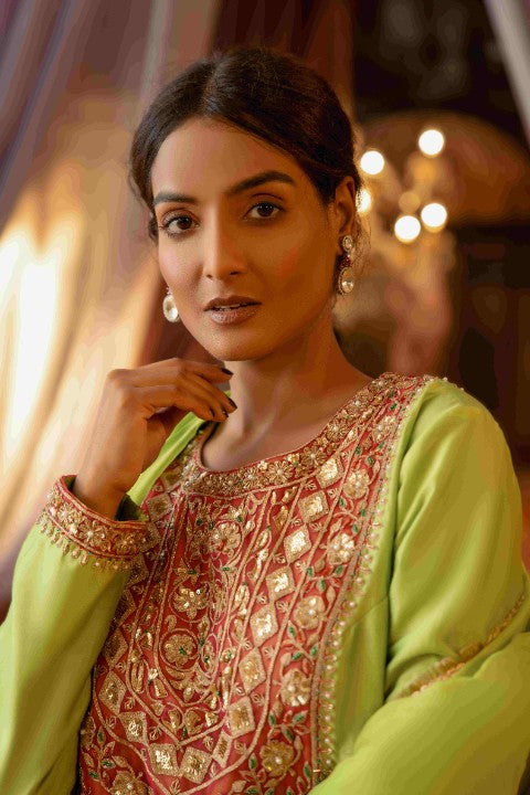 lime Green Sharara Set - image 3