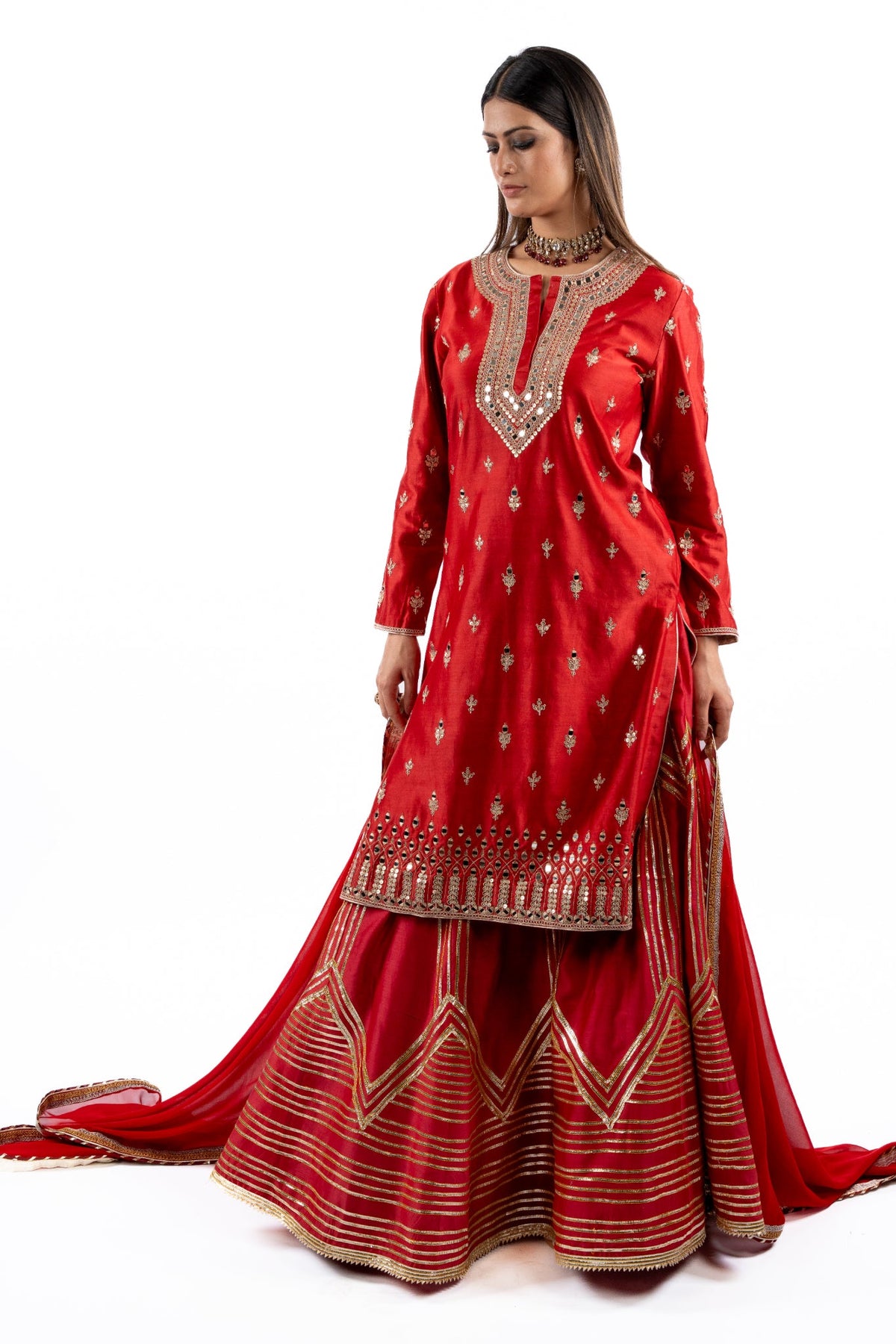 Scarlet Heirloom Embellished  Kurta Set