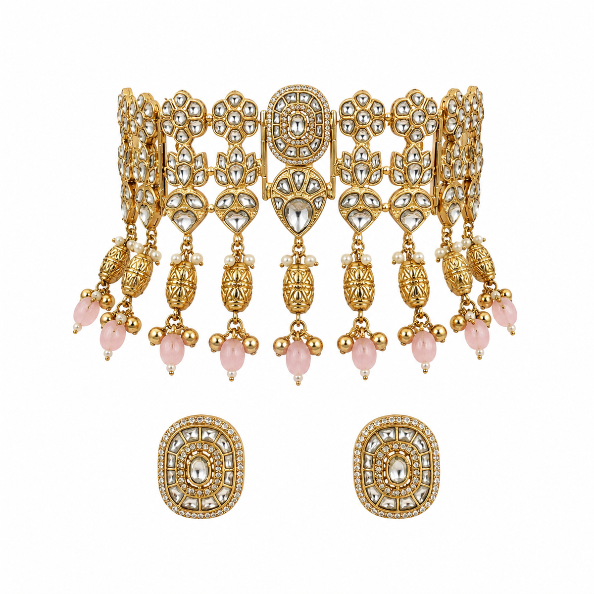Gold Plated Kundan Choker Set