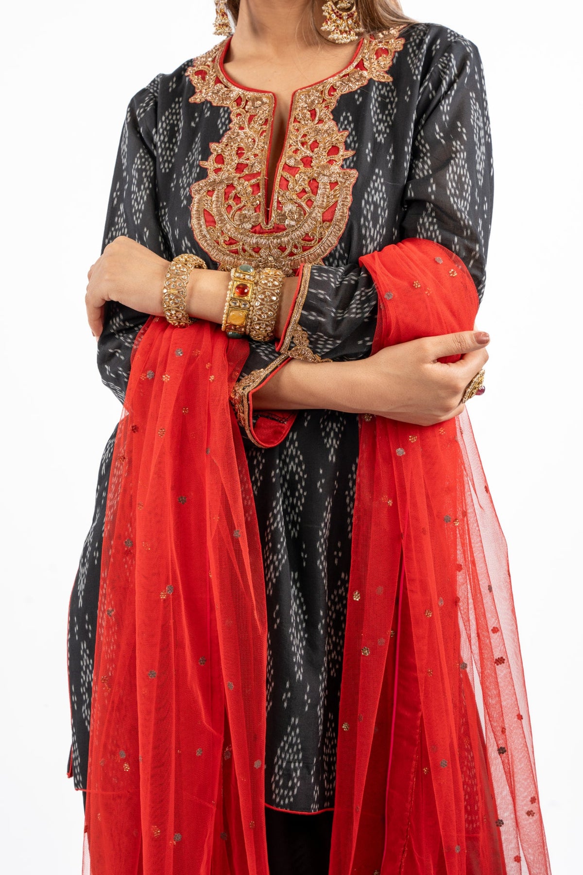 Noir Ember Embroidered Kurta Set