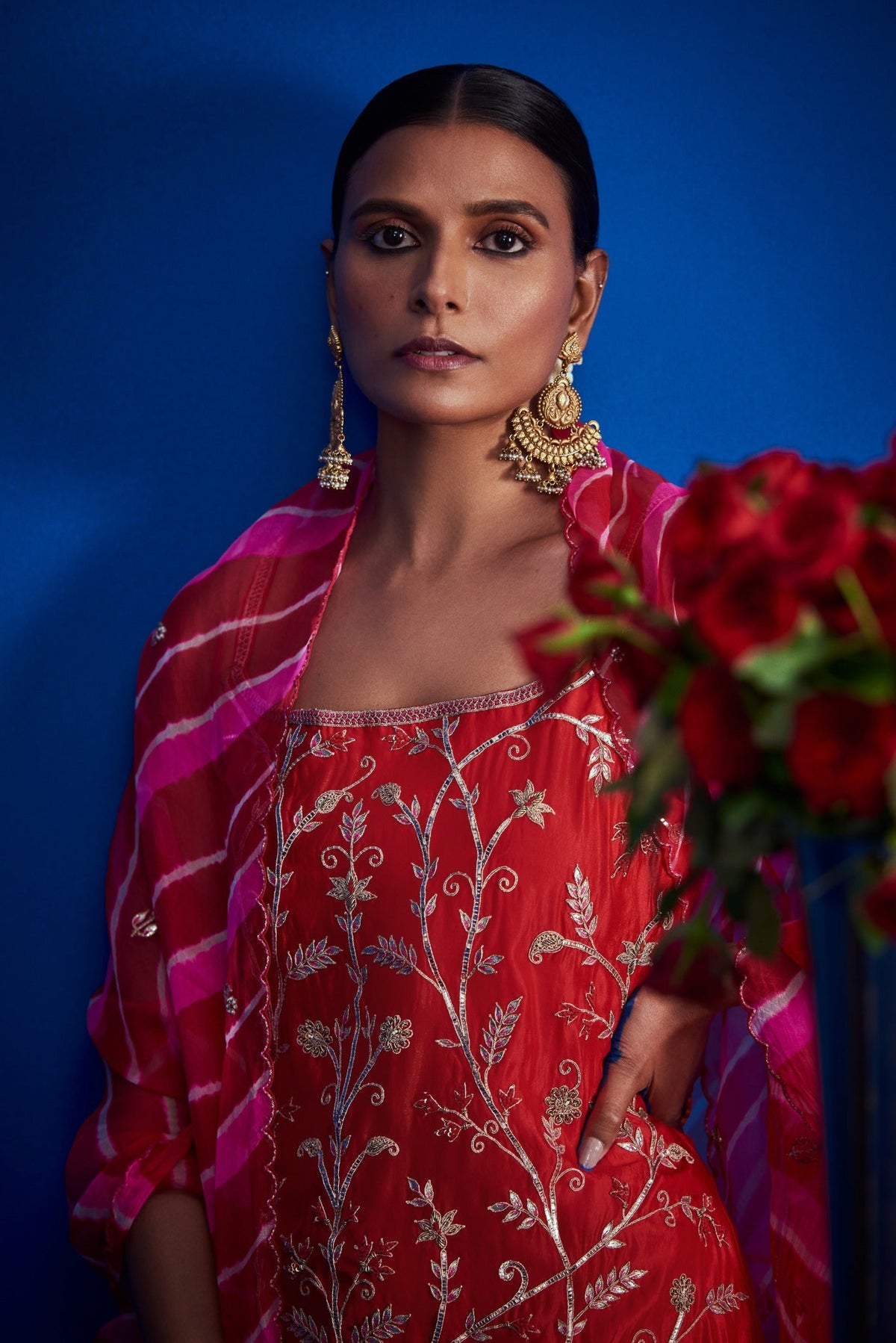 Sharara Set With Heavily Embroidered Spaghetti Kurta