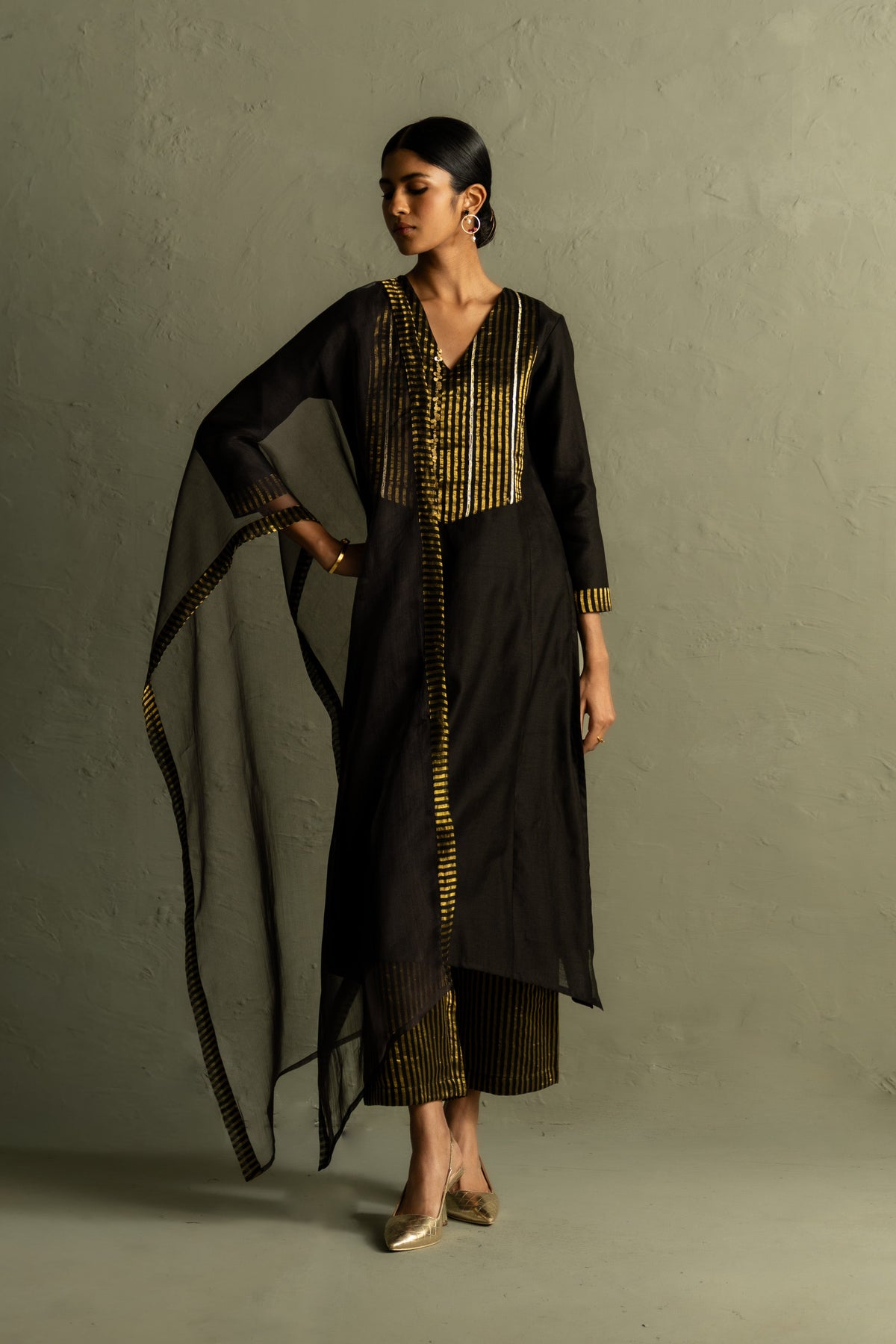Ojas Tissue Patch Kurta Set