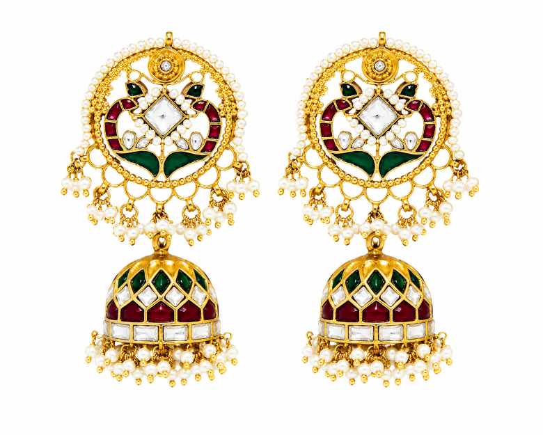 Heritage Polki Jhumka Earring