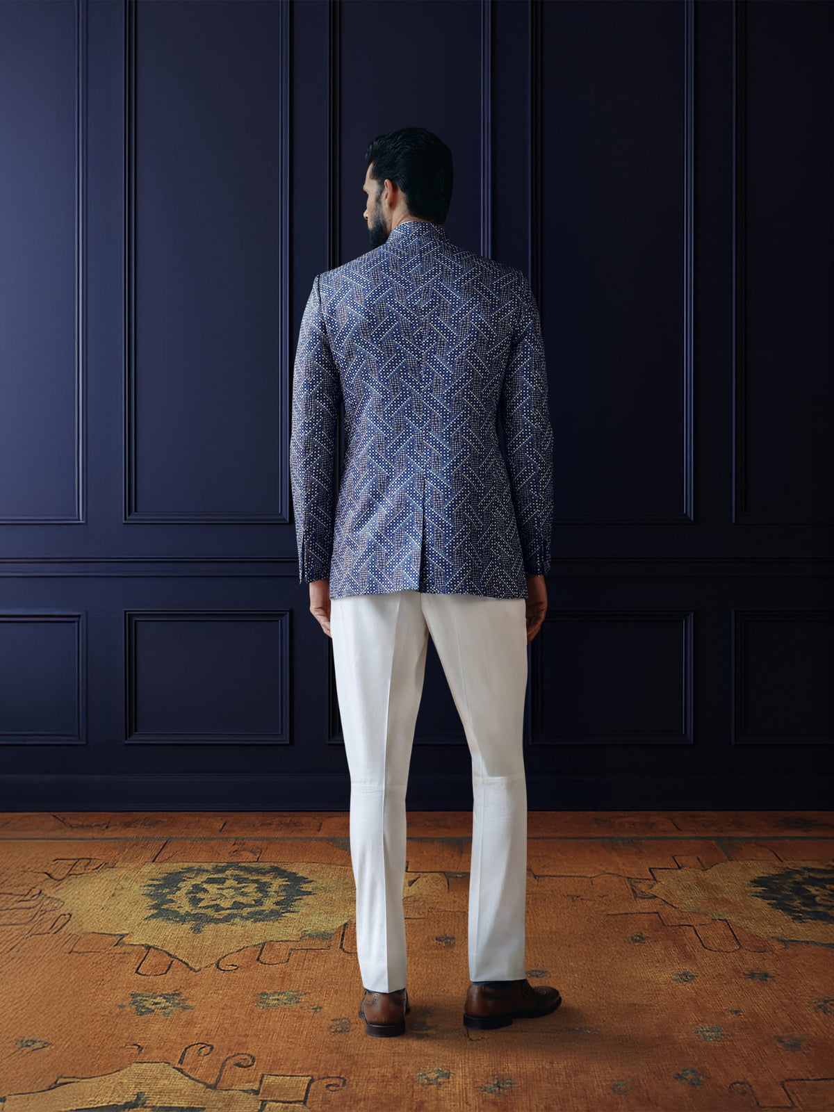 GEOMETRIC WEAVE BANDHGALA