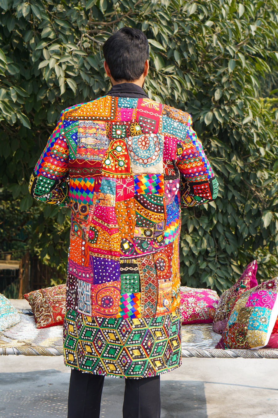 Garvi Gujarat Royale Coat - Designer Embroidered Longline Jacket