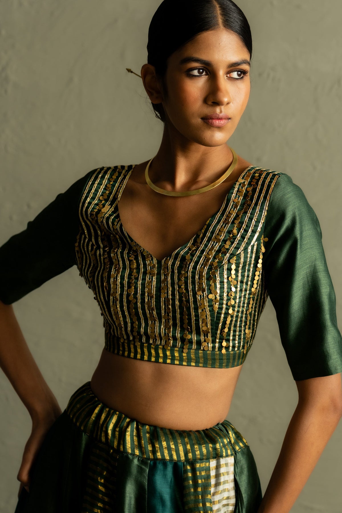 Ojas Emerald Lehenga Set