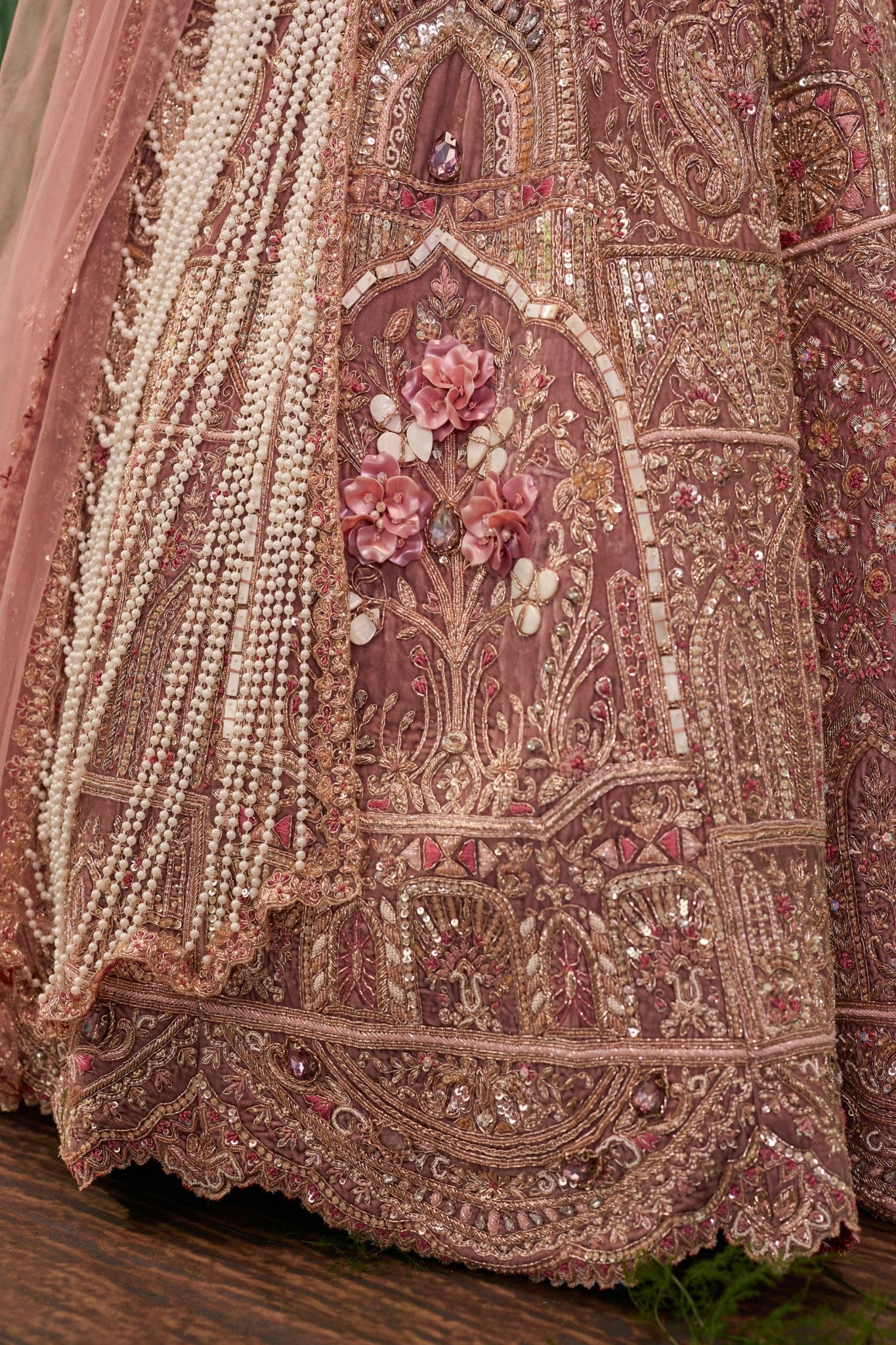 Muktika- The pearl blossom lehenga set