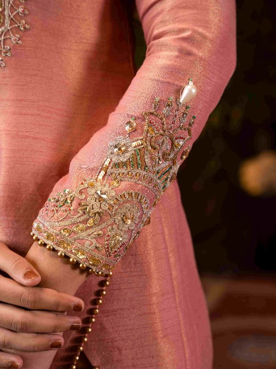 dual-tone dusty pink kurta set - image 3