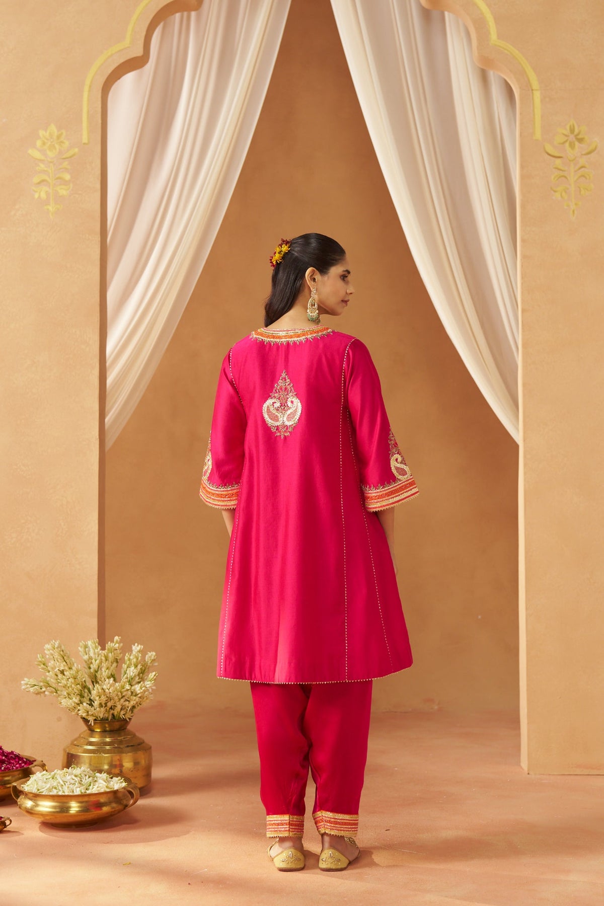 Daneen hotpink chauga with salwar