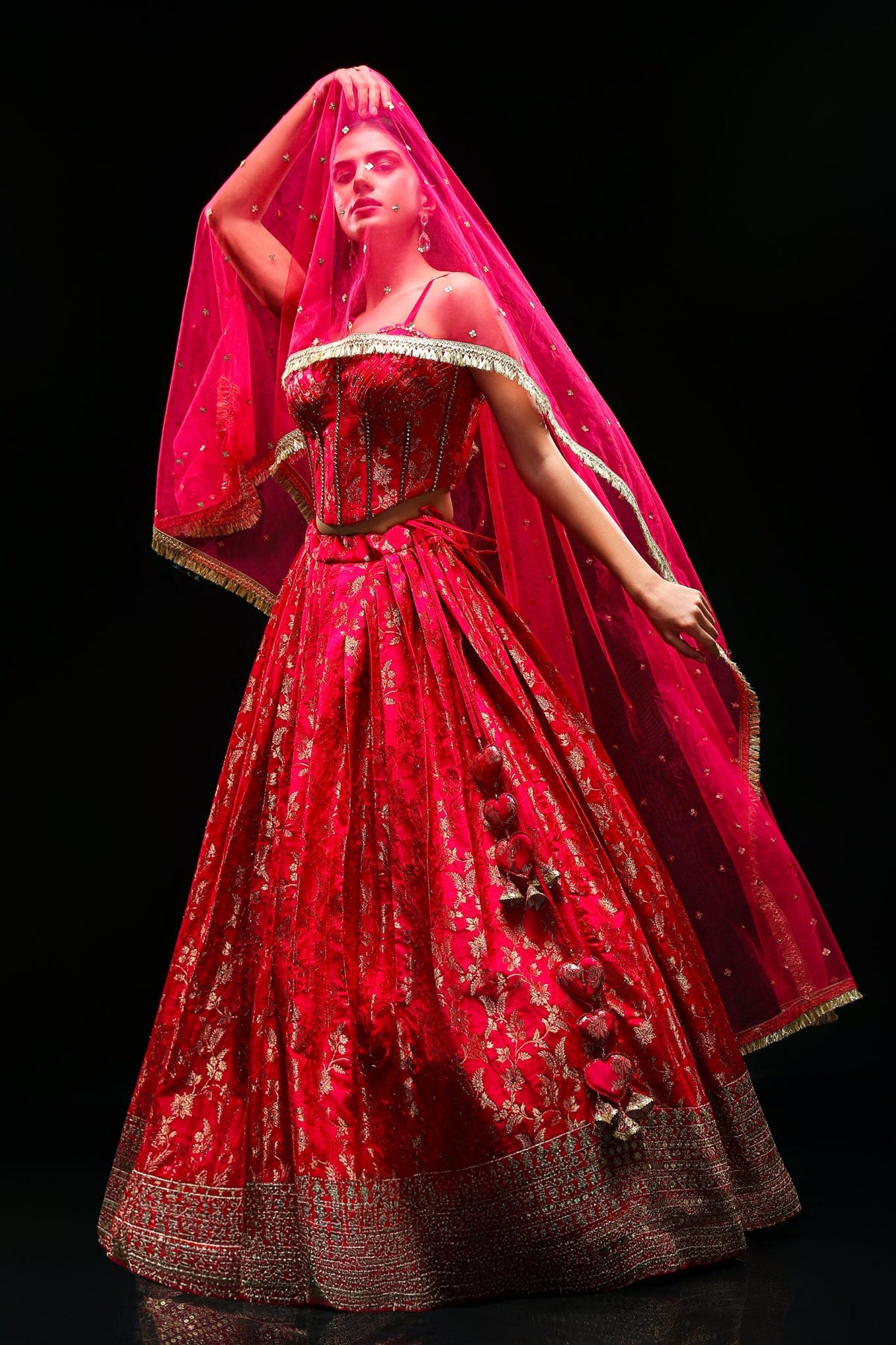 rani-jacquard-lehenga-set