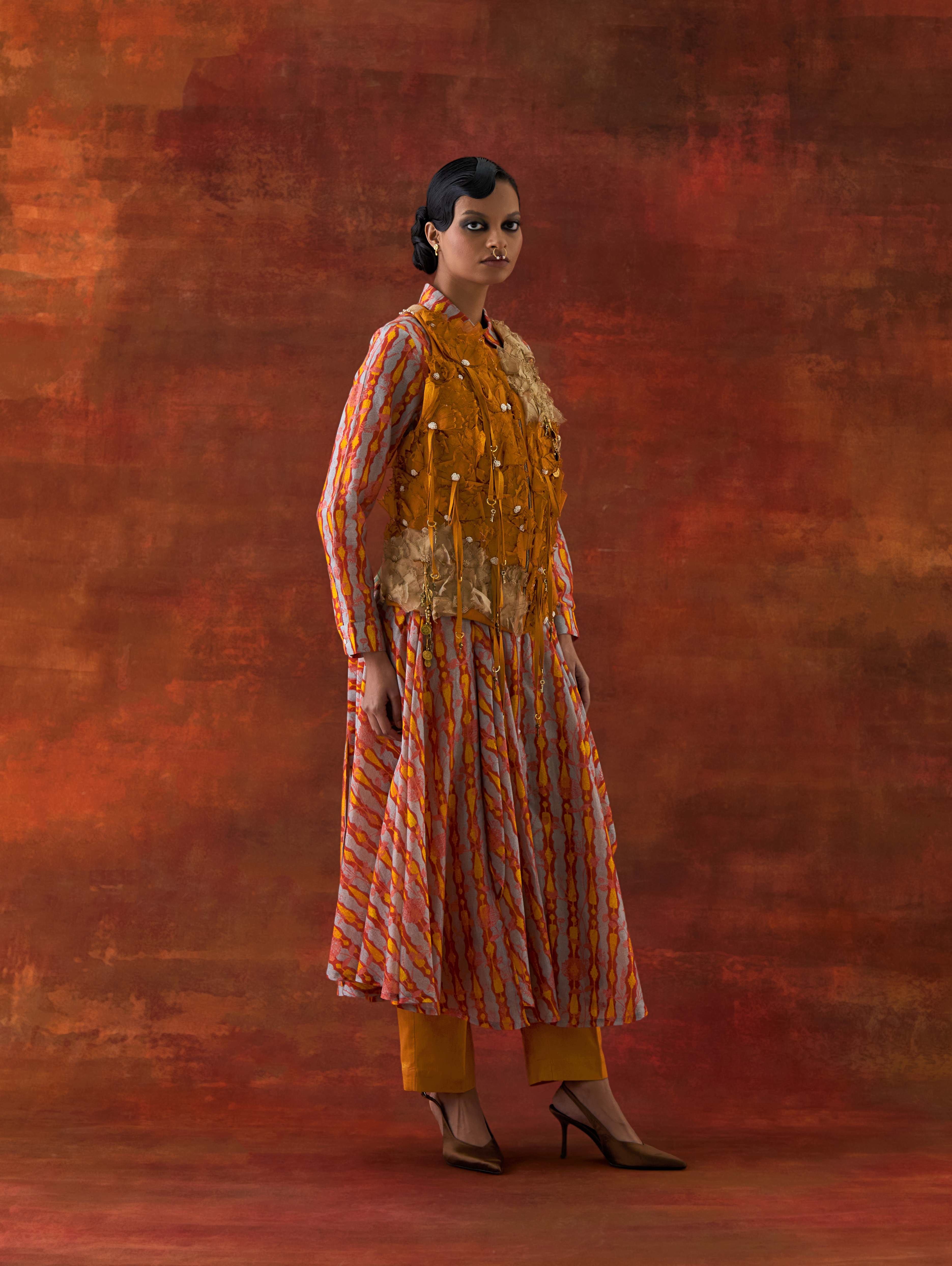 3D FLOWER RACER BACK JACKET + PRINTED CASCADE SHIRT WITH PANTS - image 3