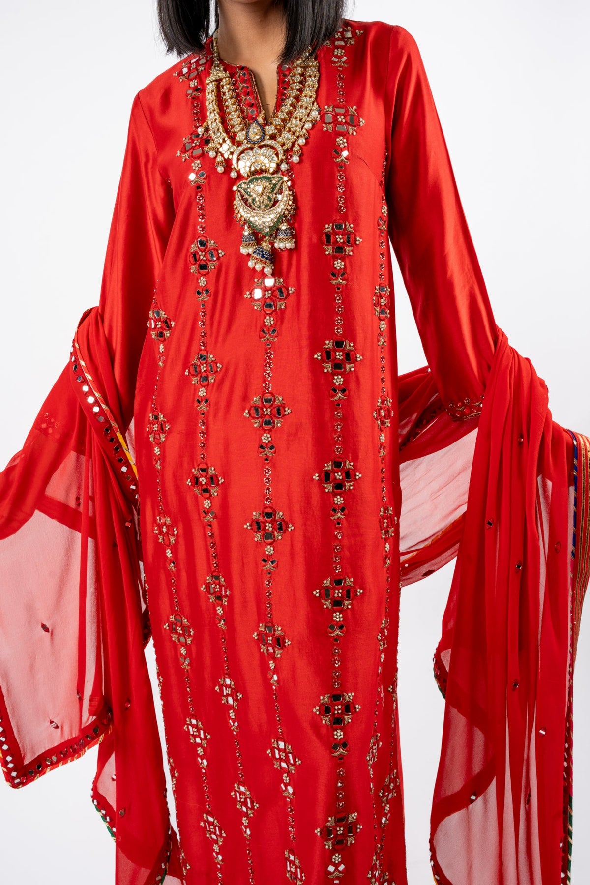 Scarlet Heirloom Embellished Kurta Set
