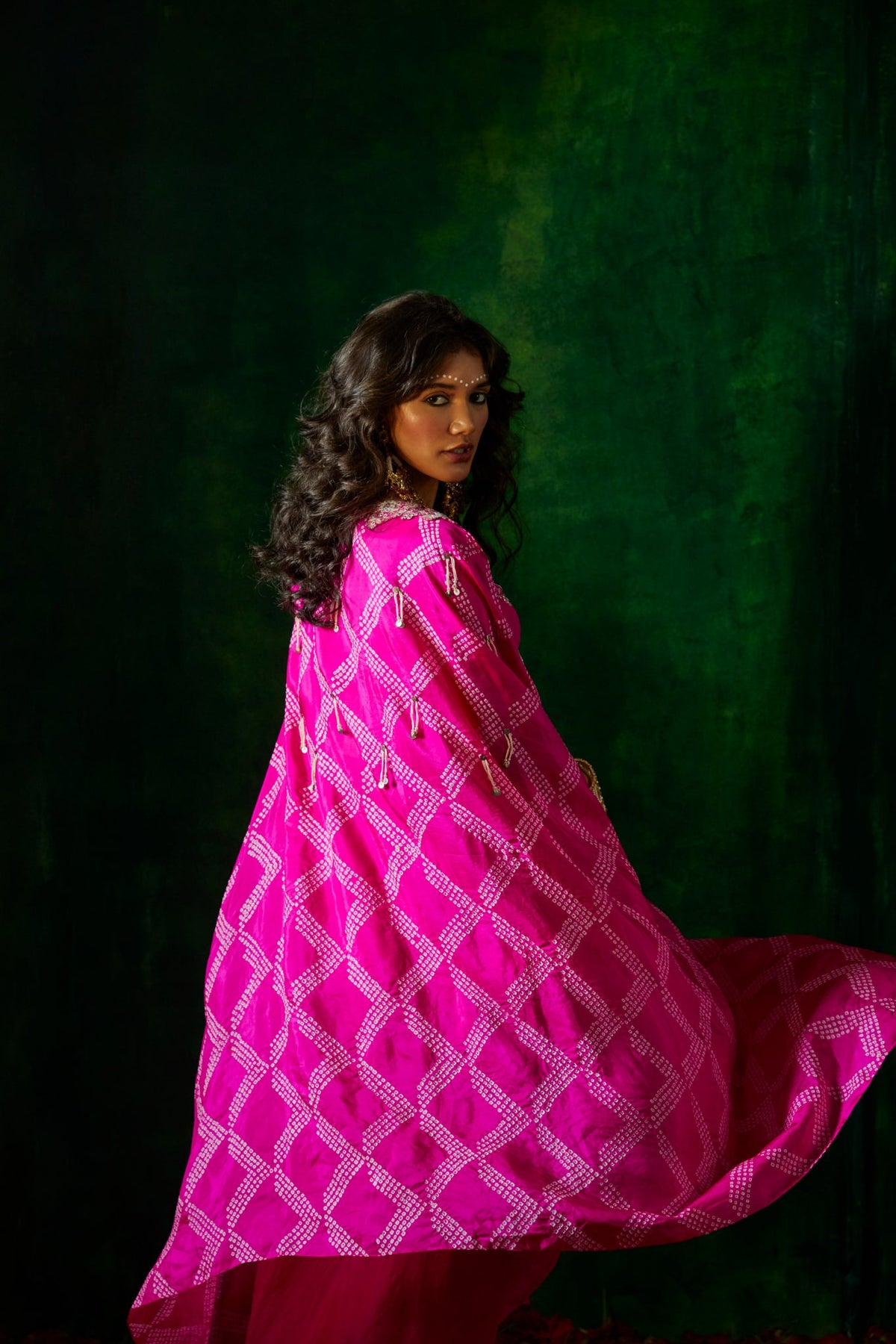 Rimjhim bandhni Cape Set