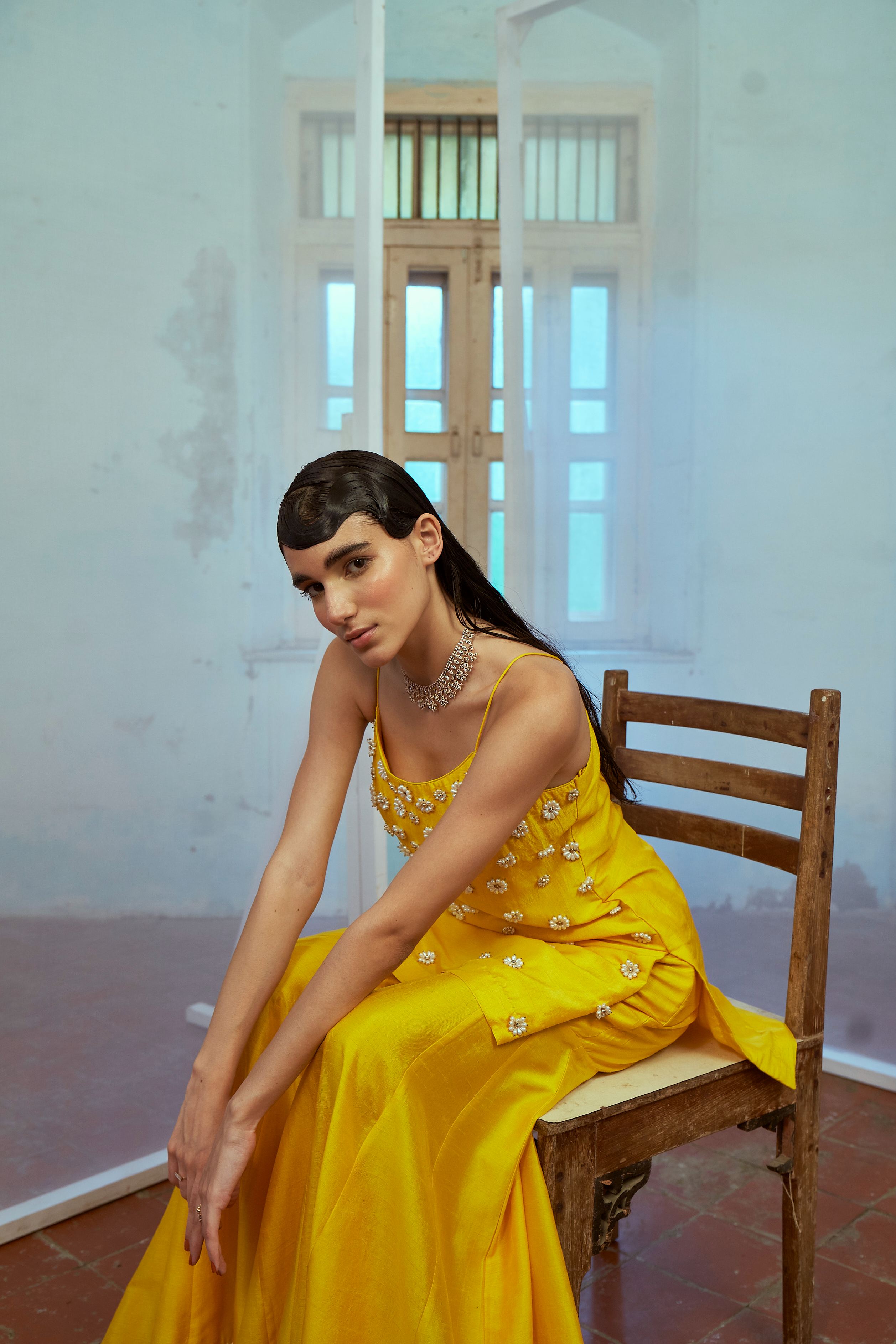Sunny Elegance: Sharara Set