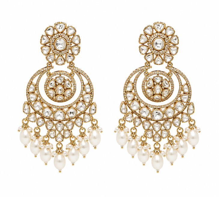 Pearl Chandbali Earring