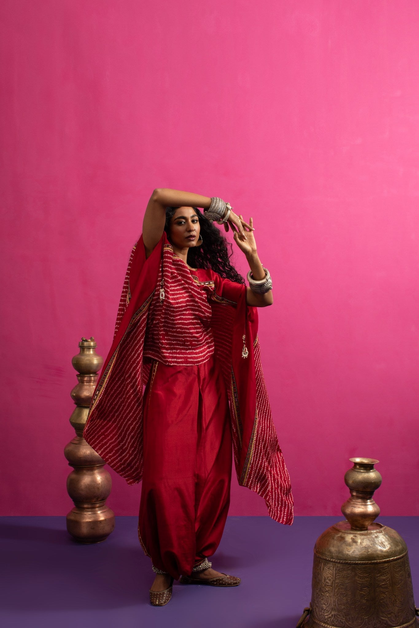 Mangalya asymmetrical cape set