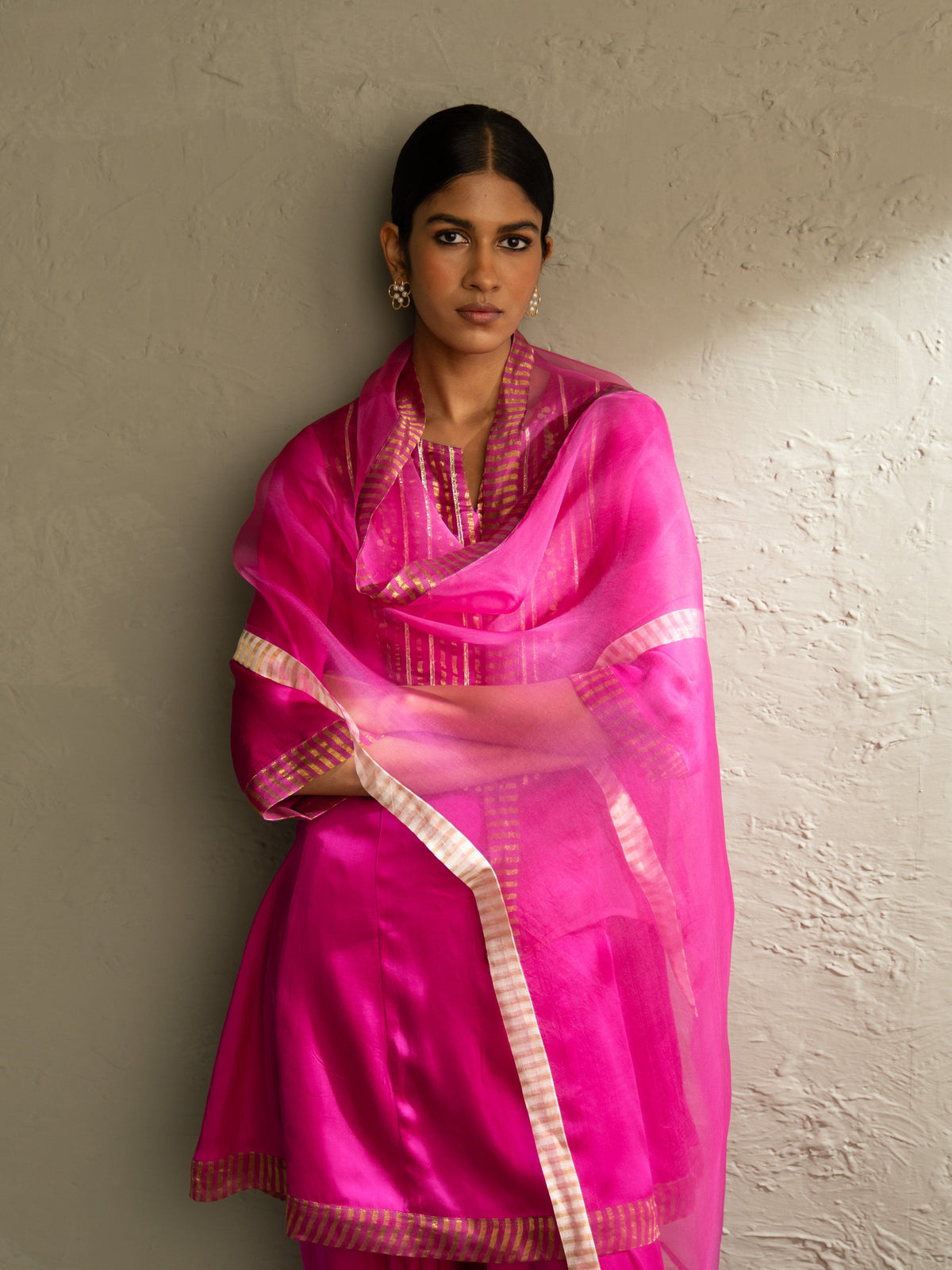 Ojas Flared Short Kurta With Salwar