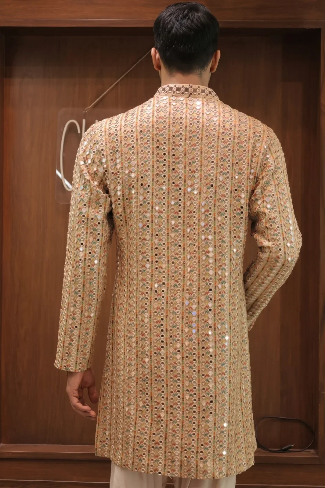 Beige Georgette kurta
