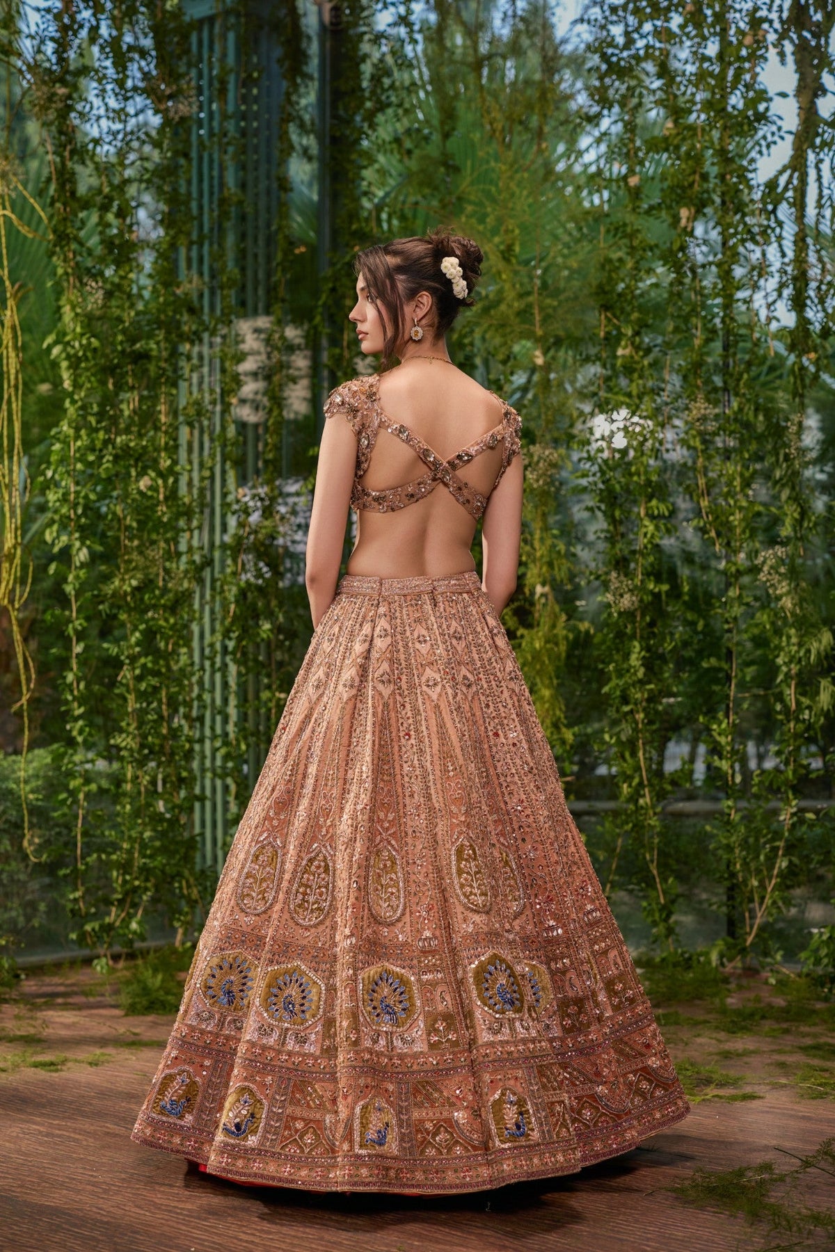 Mayur Mukut- The Crowned Peacock lehenga