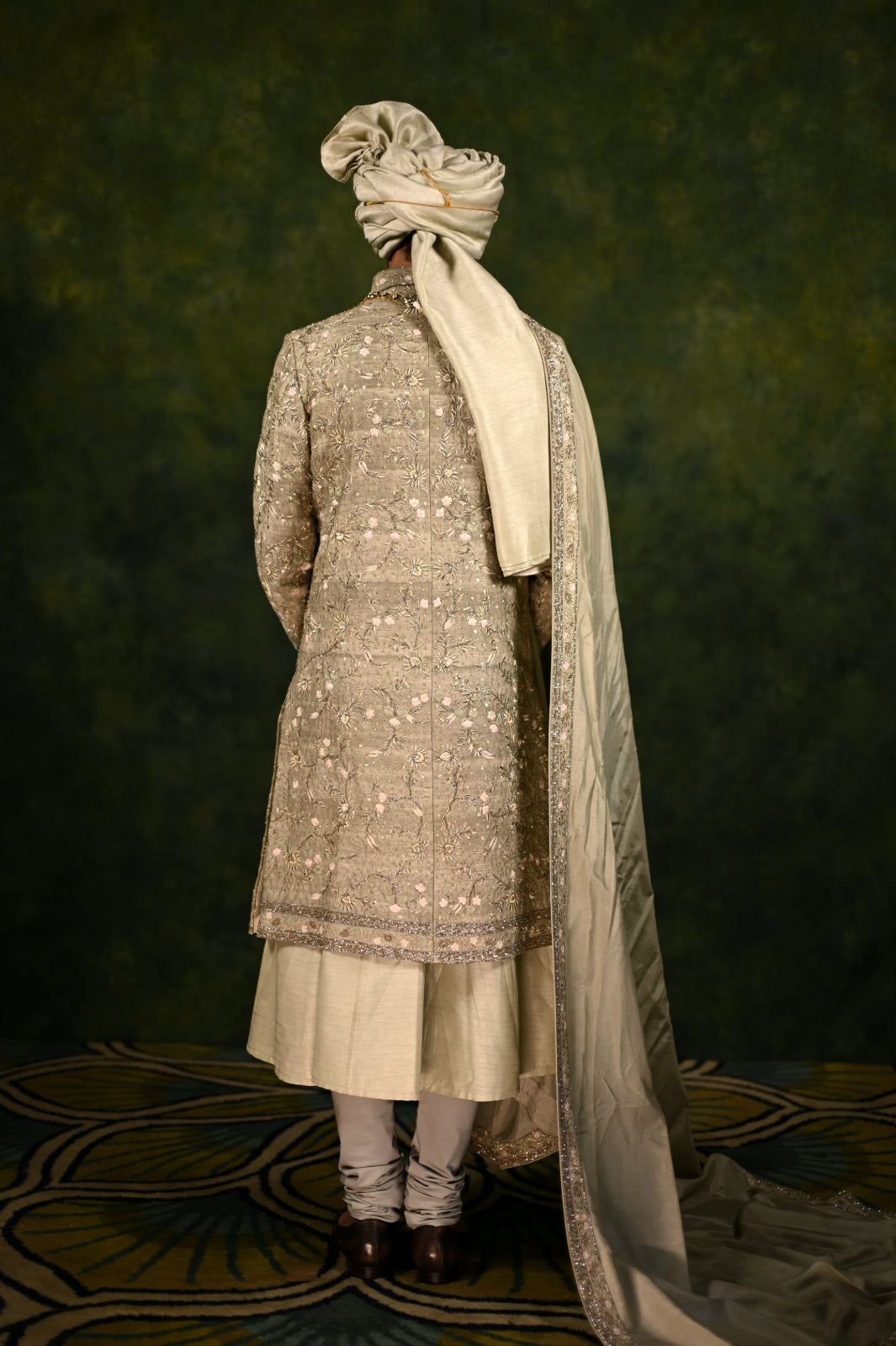 cloud green  sherwani set