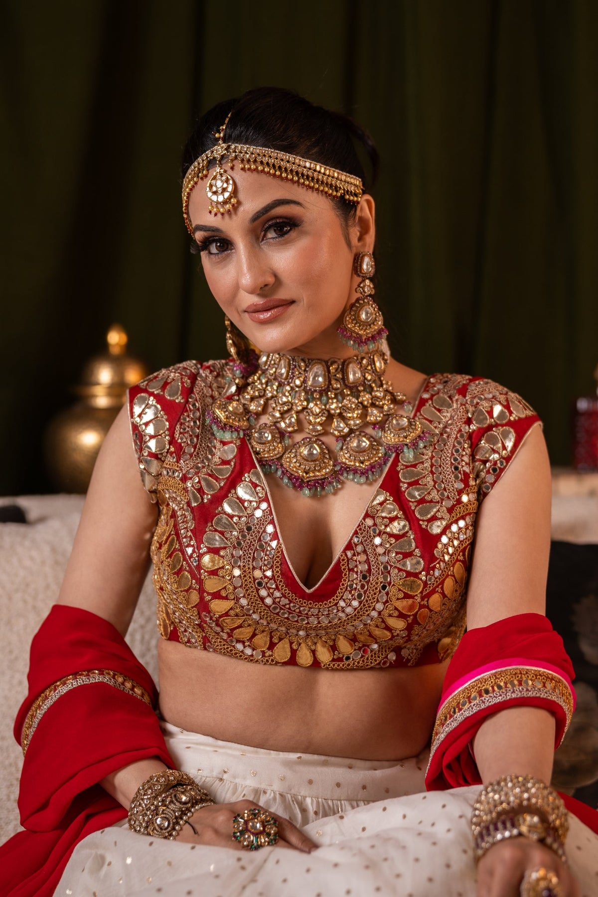 Bridal Ivory Lehenga Set