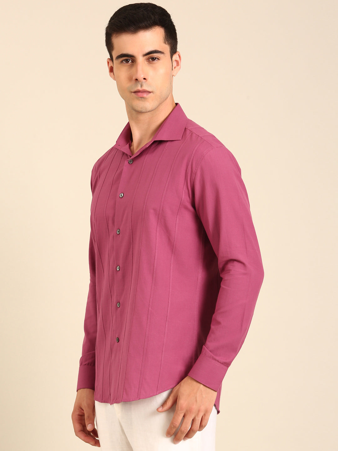 Light Purple Malai Cotton Shirt