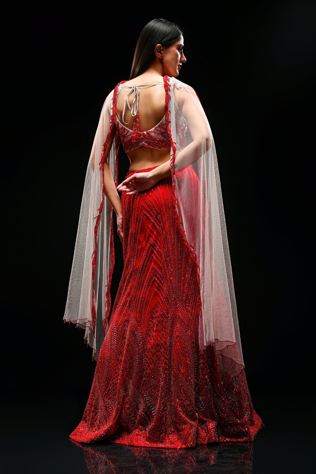 Ruhani Embellished Net Lehenga Set