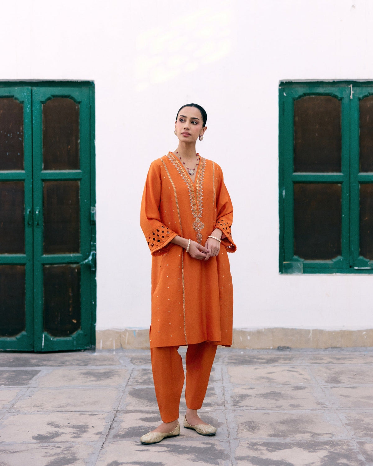 Saffron Choga Set