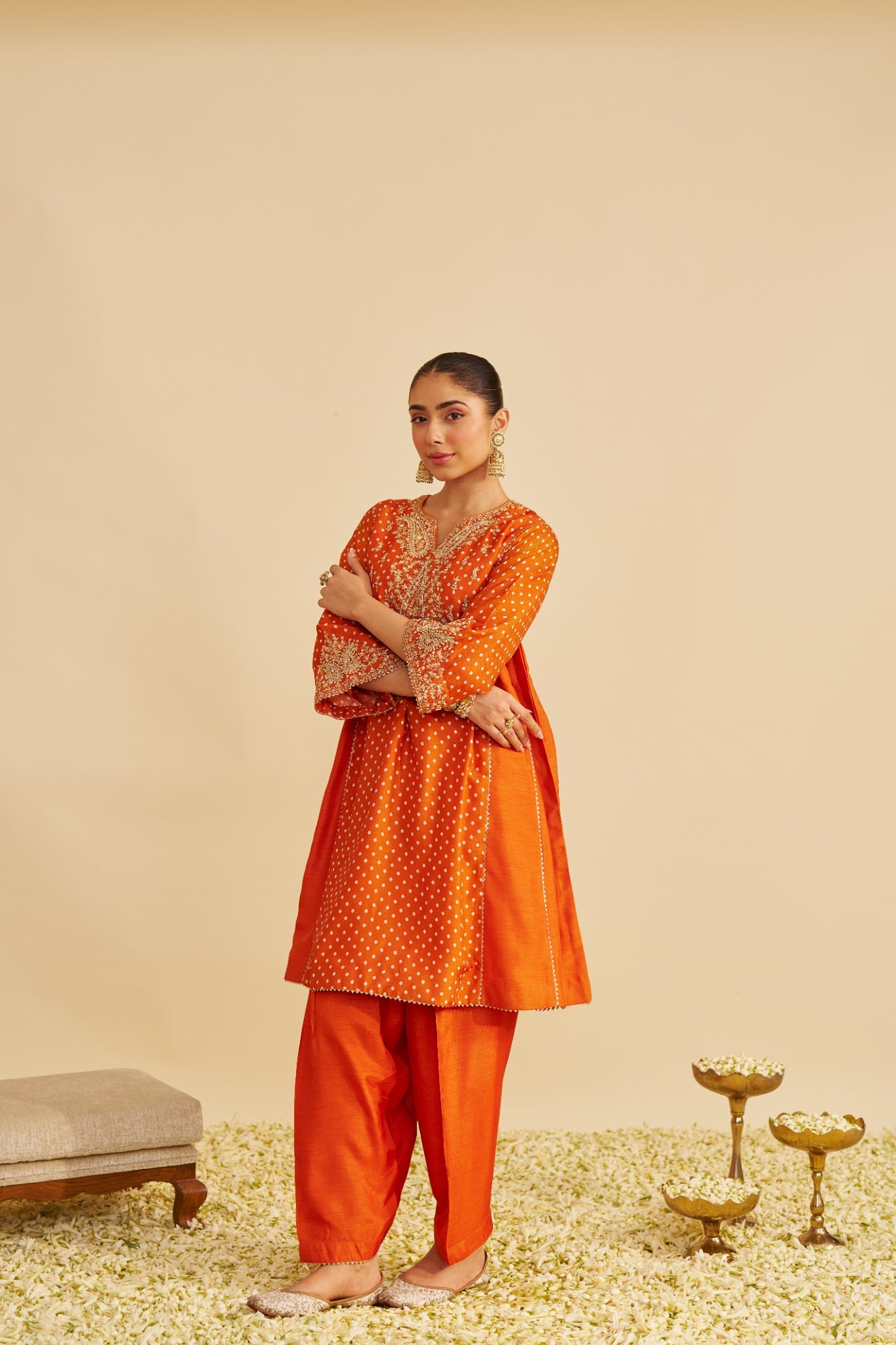 KAYRA - SHORT GATHERED CHAUGA WITH SALWAR