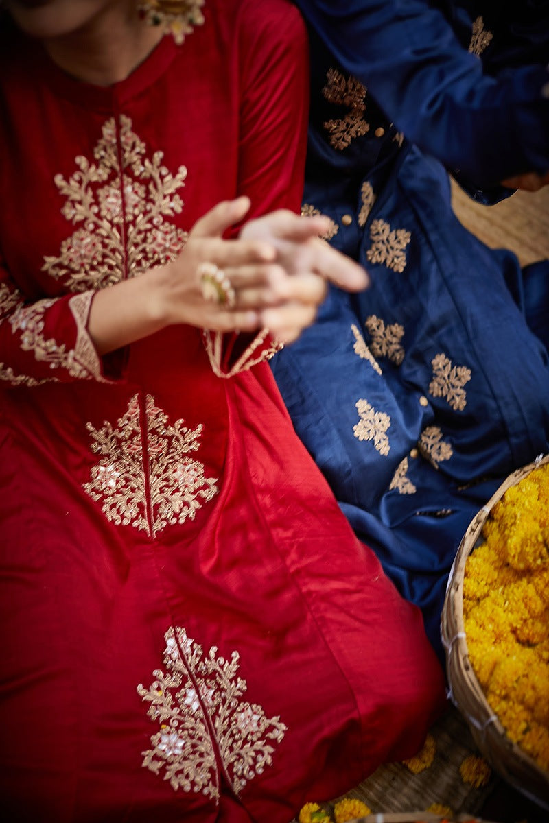 dress with intricate embroidery