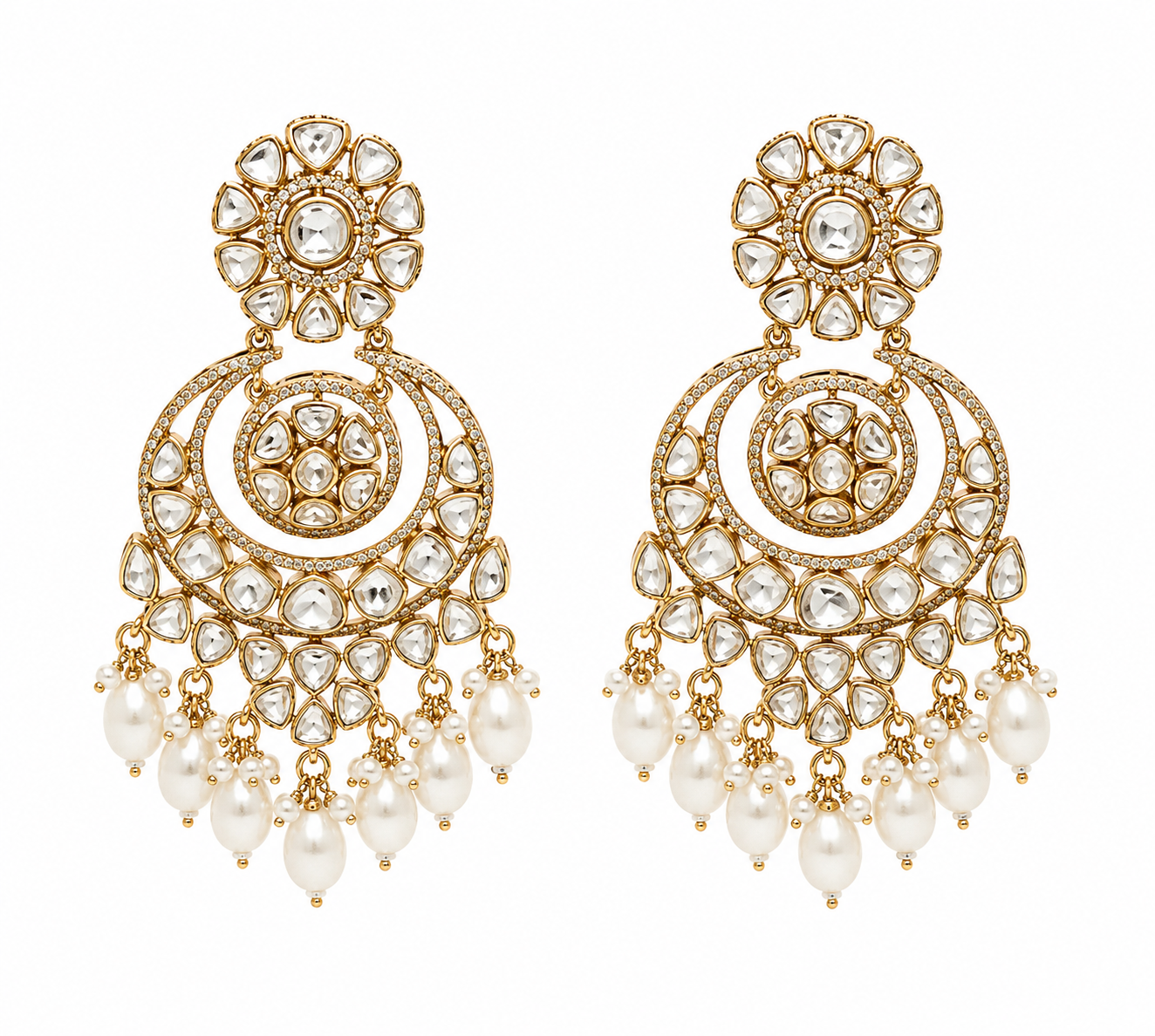 Pearl Chandbali Earring