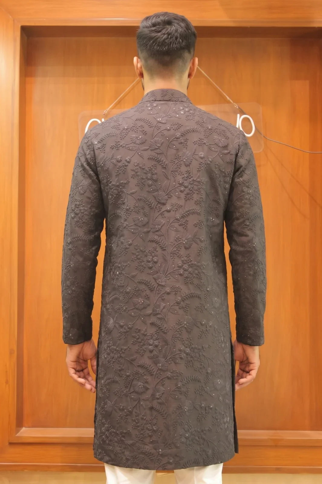 Deeo black Silk Kurta