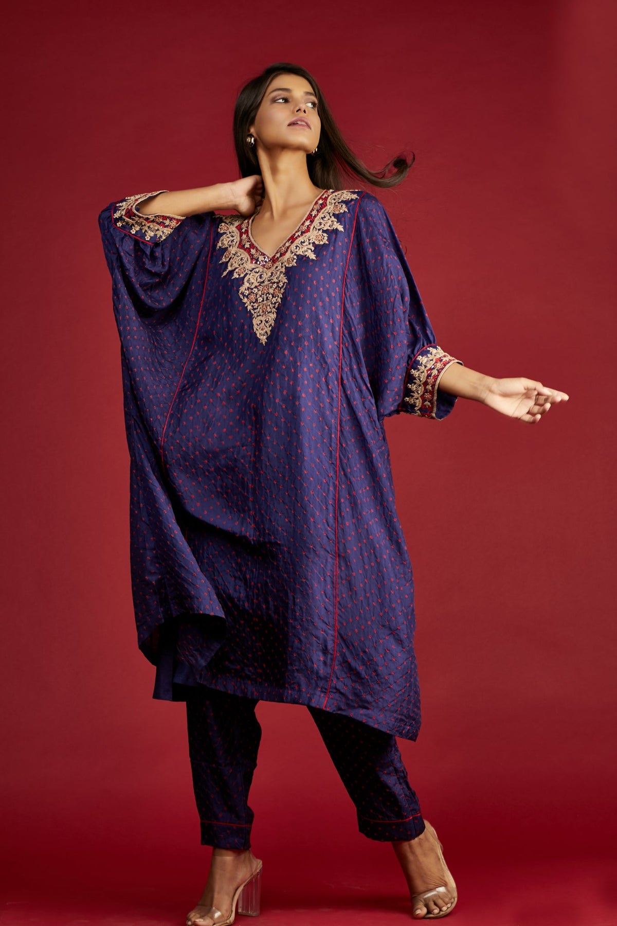cord kaftan set