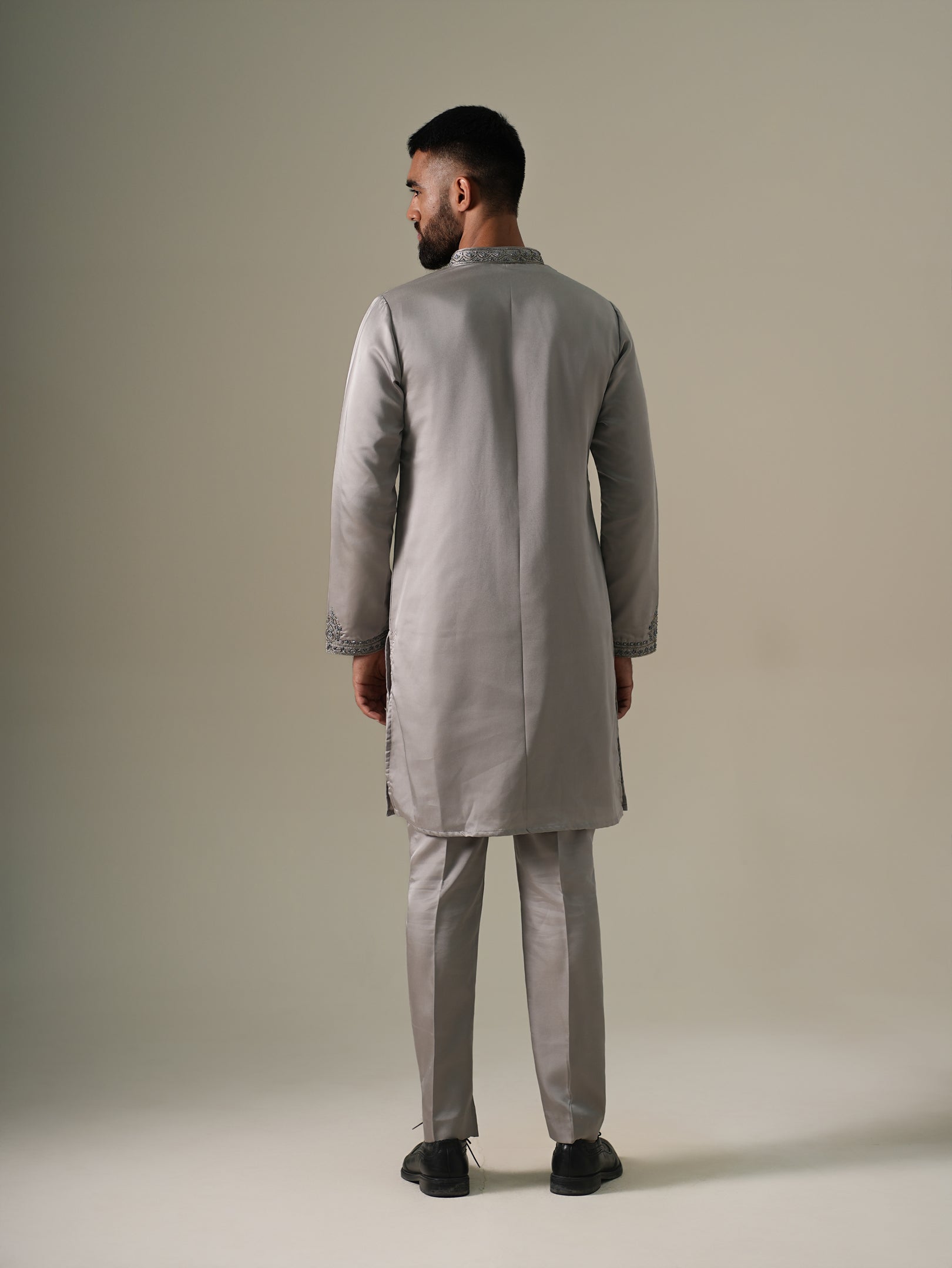 Steel Grey Opulence Kurta Set