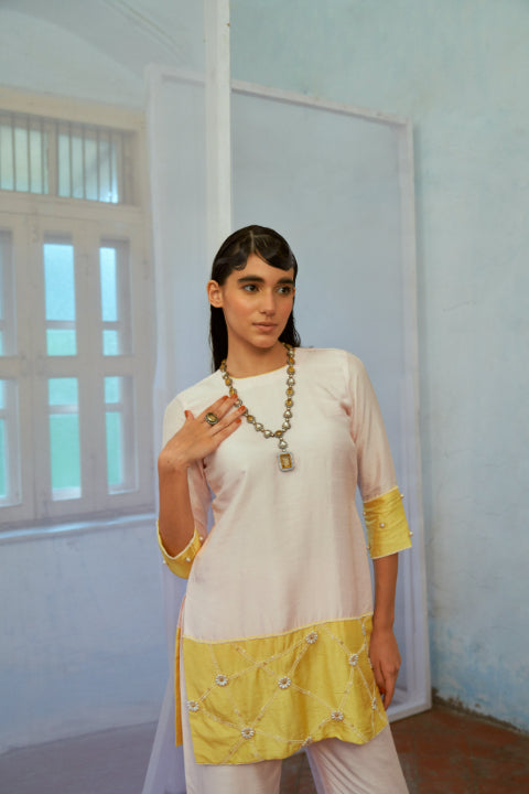 Baby Pink Bliss Kurta & Pants Set