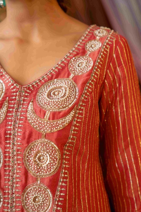 Magenta Kasab silk Gotta Suit  - image 3