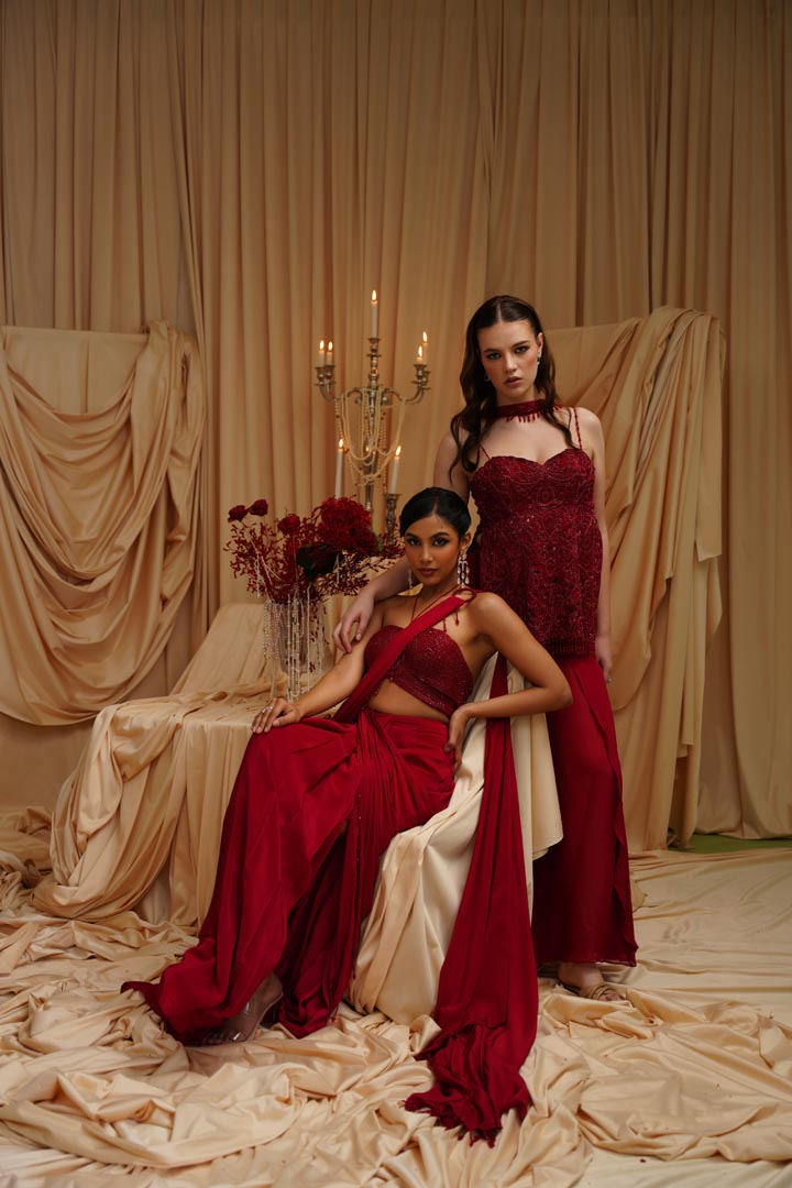 Cloe Drape Saree set