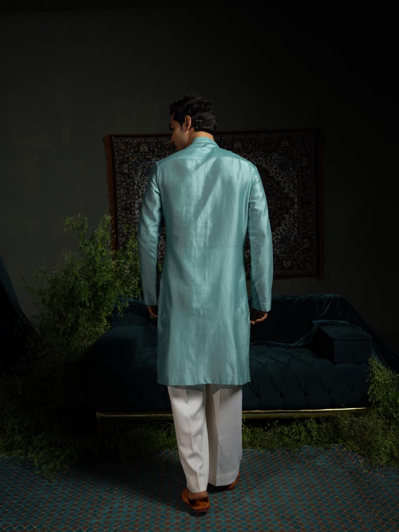 Aqua Sunrays Kurta Set