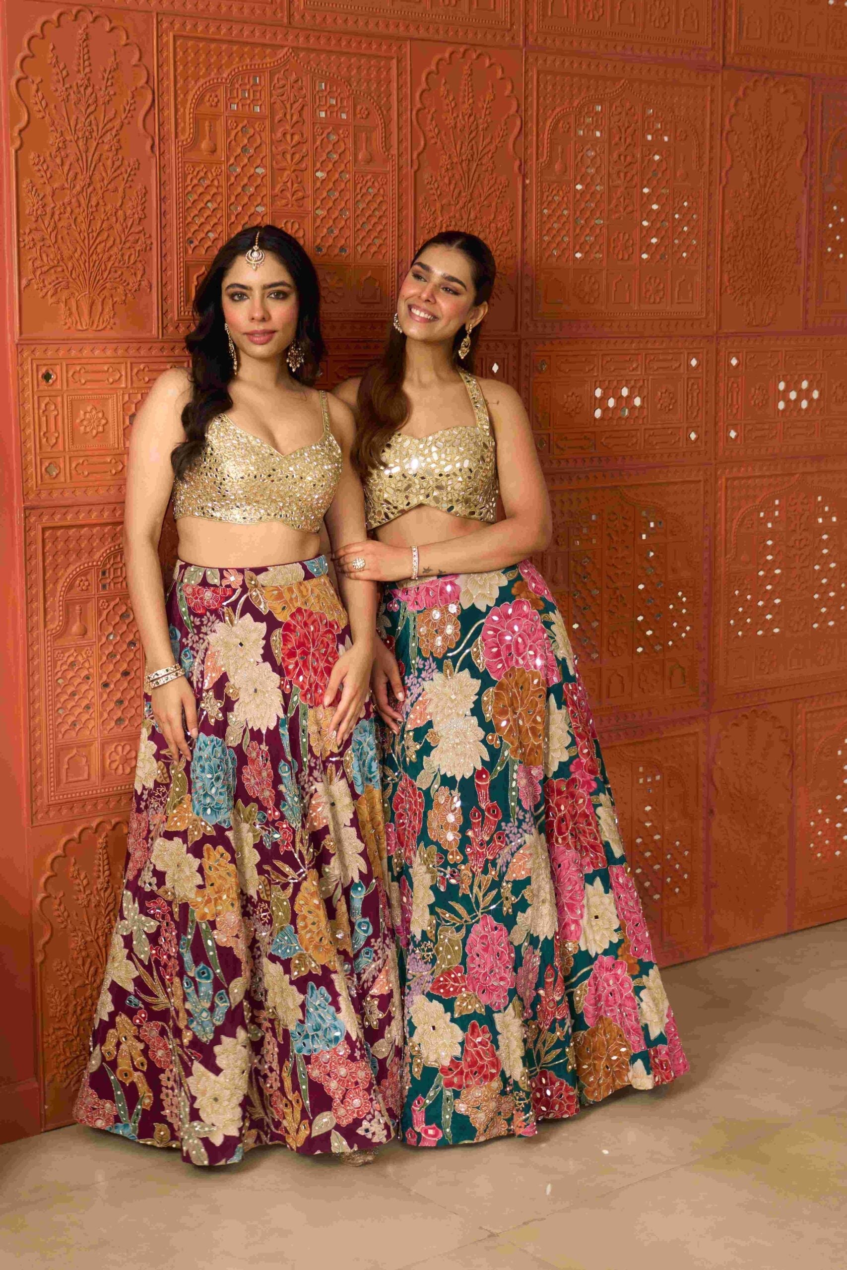 Malika Wine Lehenga Set