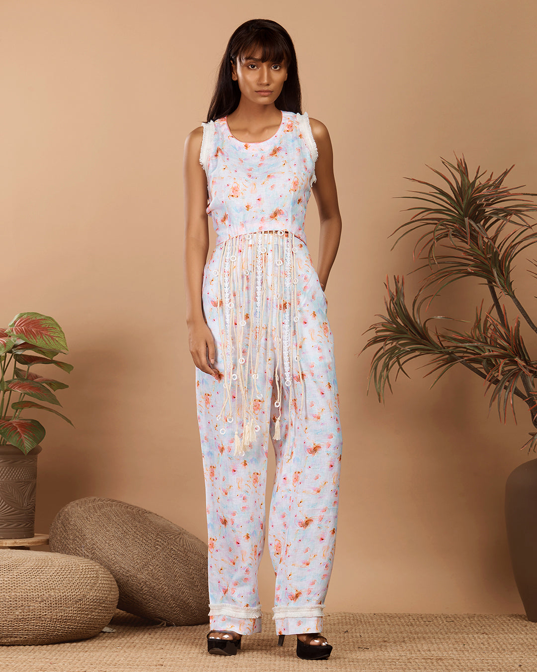 Abstract printed Fringes coord set