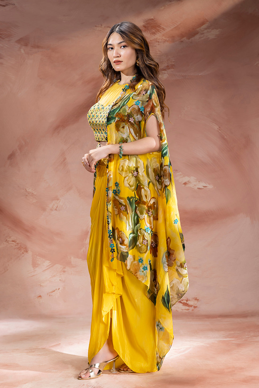 Yellow Zeya skirt set