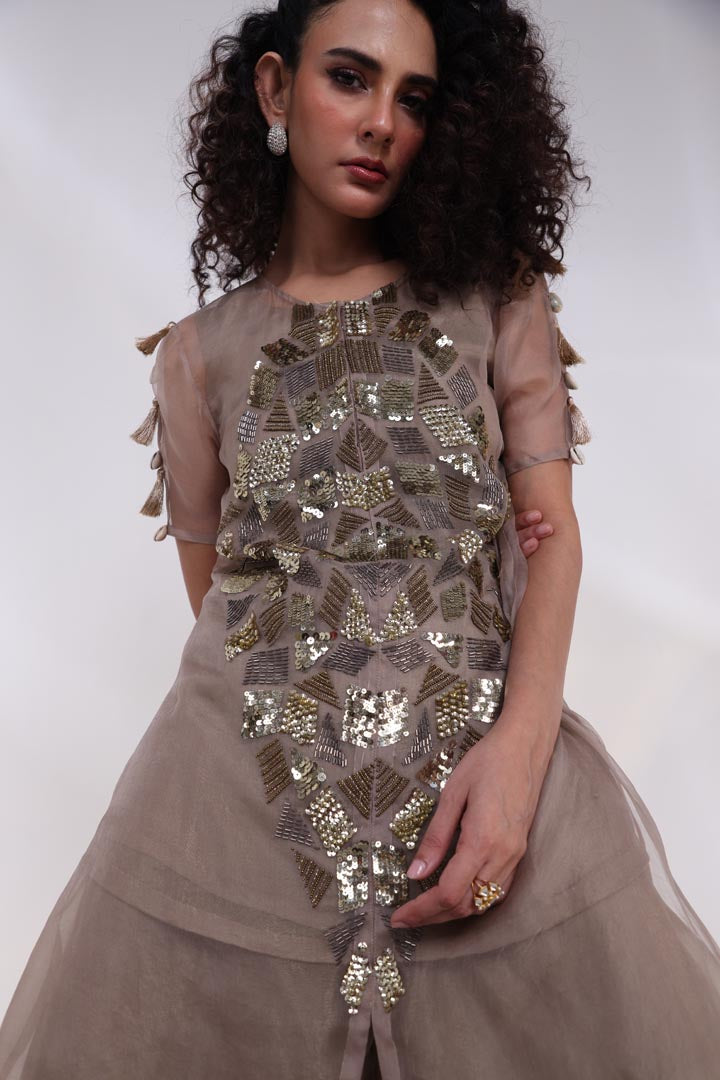 Auric Geometry Kaftan Set AAD619V