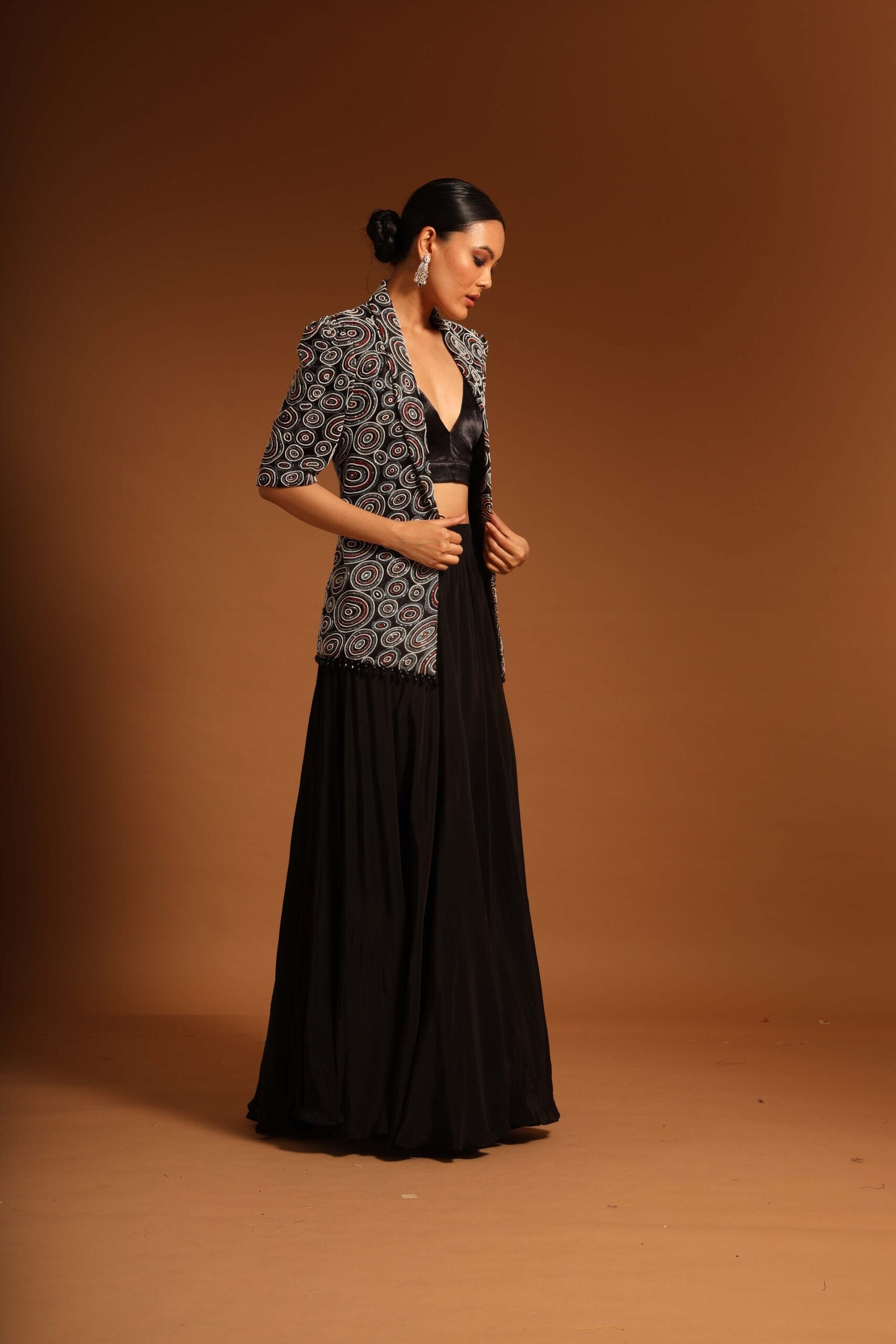 SARGAS  AJRAKH JACKET AND FLARE PANTS