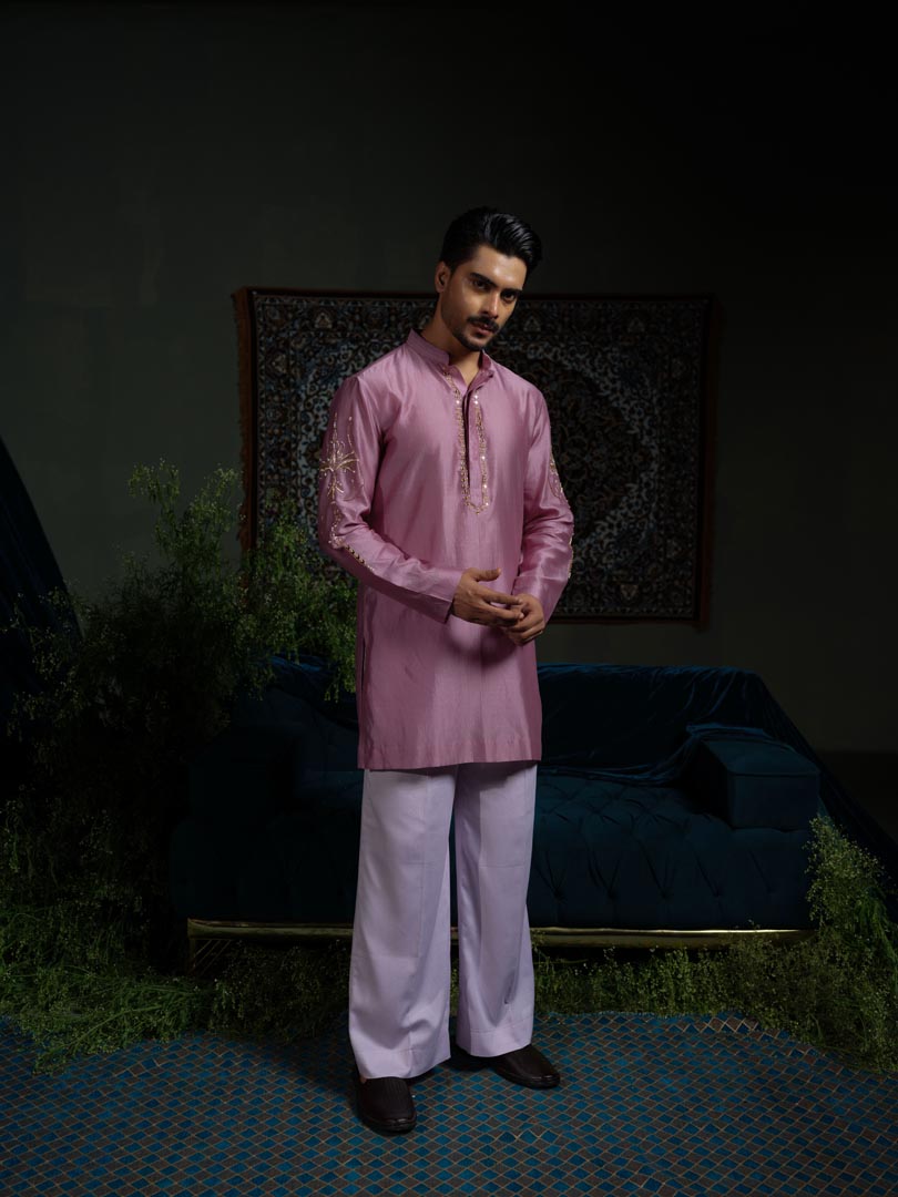 Purple Petal Kurta Set