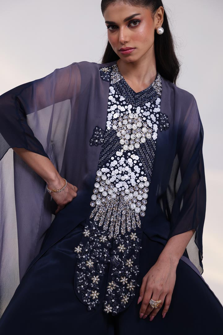 Palm Springs Shaded Kaftan Set AAD221NAVYGREY