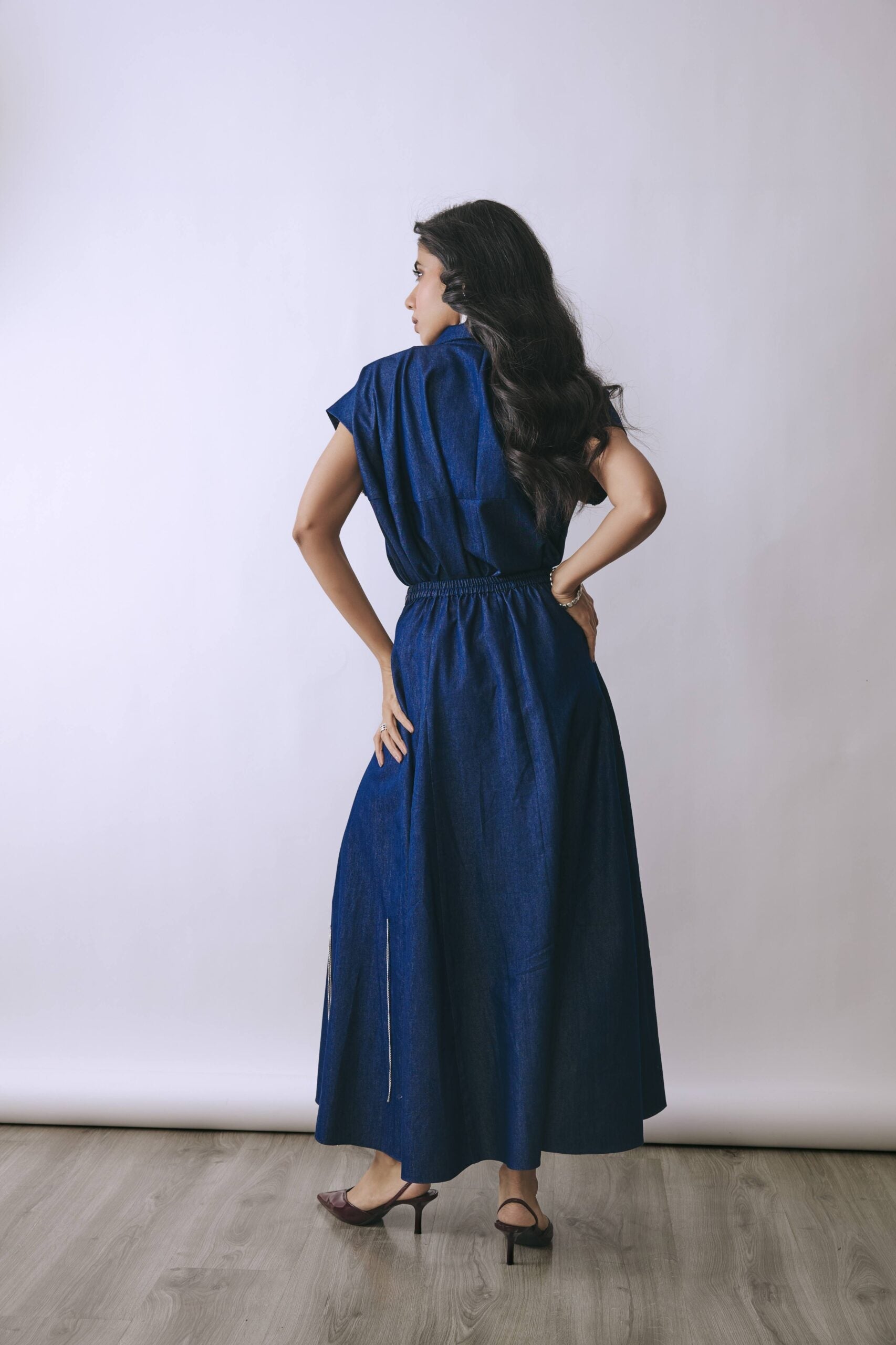 Hooked in Indigo Skirt Set