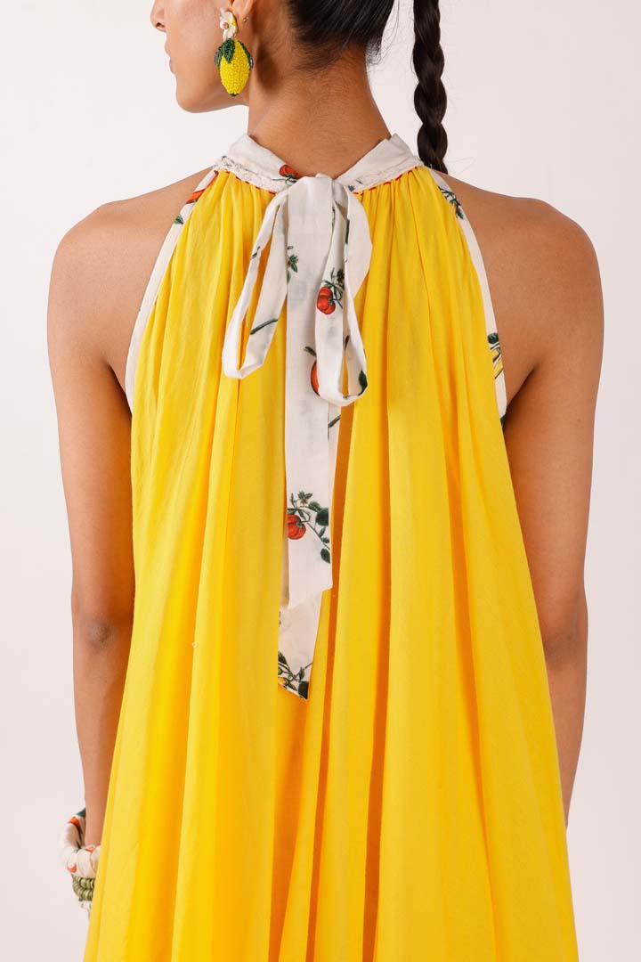 YELLOW MAXI DRESSNK-DRS-02-RS-S-25