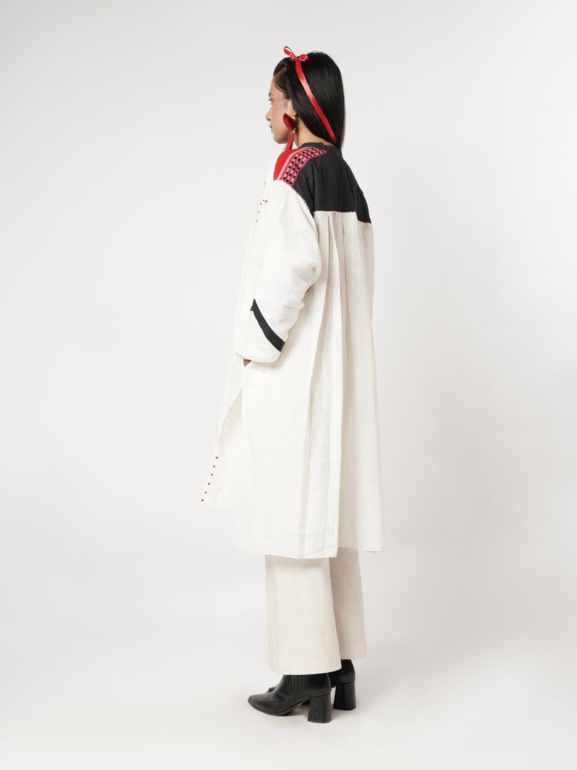 PANELLED PATCHED GUSSET  KURTA SET